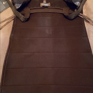 Classic Bebe bandage midi dress.